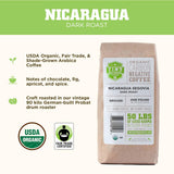 Tiny Footprint Coffee - Nicaragua Segovia, Dark Roast, USDA Organic Coffee - Shade Grown, Fair Trade Certified & Carbon Negative - Ground Coffee, 16