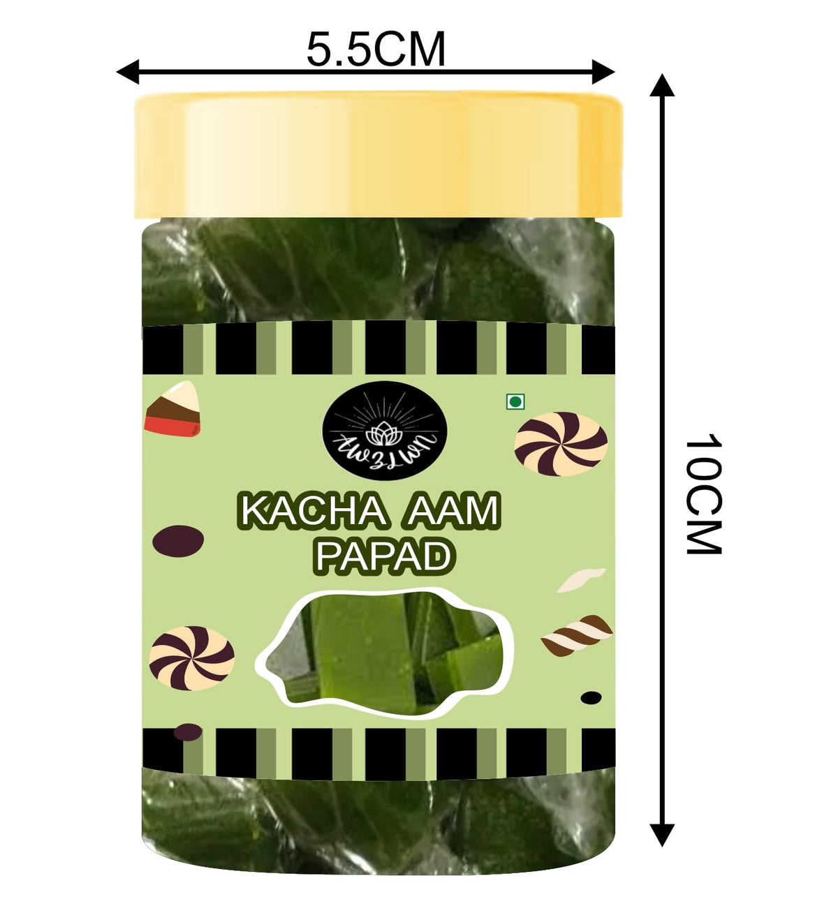 Awzlwn Indian Taste Candy (5.29 OZ / 150 GM, Kacha Aam Papad)