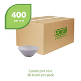 ECO PRODUCTS Compostable 32oz Molded Fiber Wide Bowls, Case of 400, Vanguard WorldView, Disposable, White, No PFAS, Lid Available, Tree-free