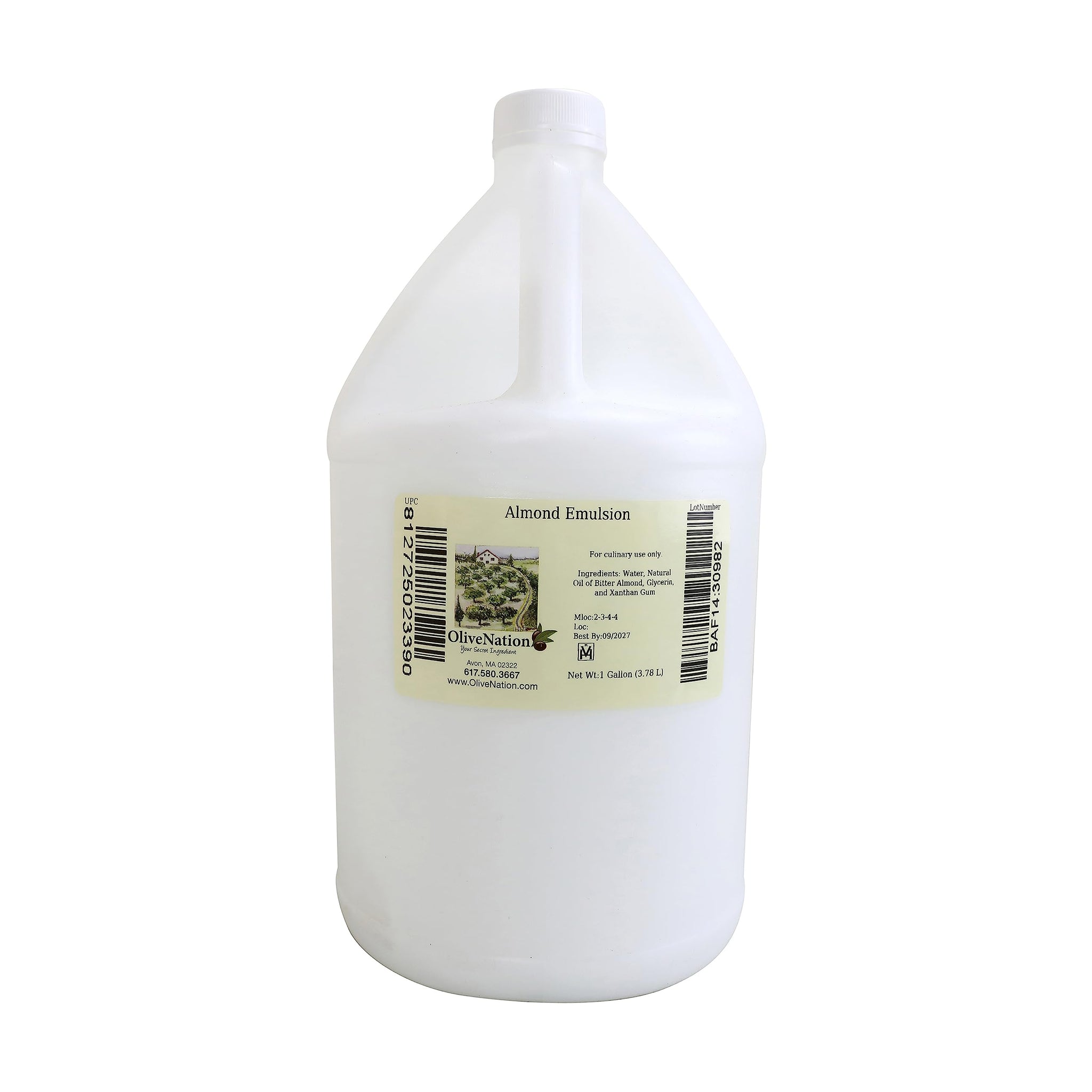 OliveNation Almond Flavor Baking Emulsion, Water Soluble, Kosher, Gluten Free, Vegan, PG-Free - 16 ounces