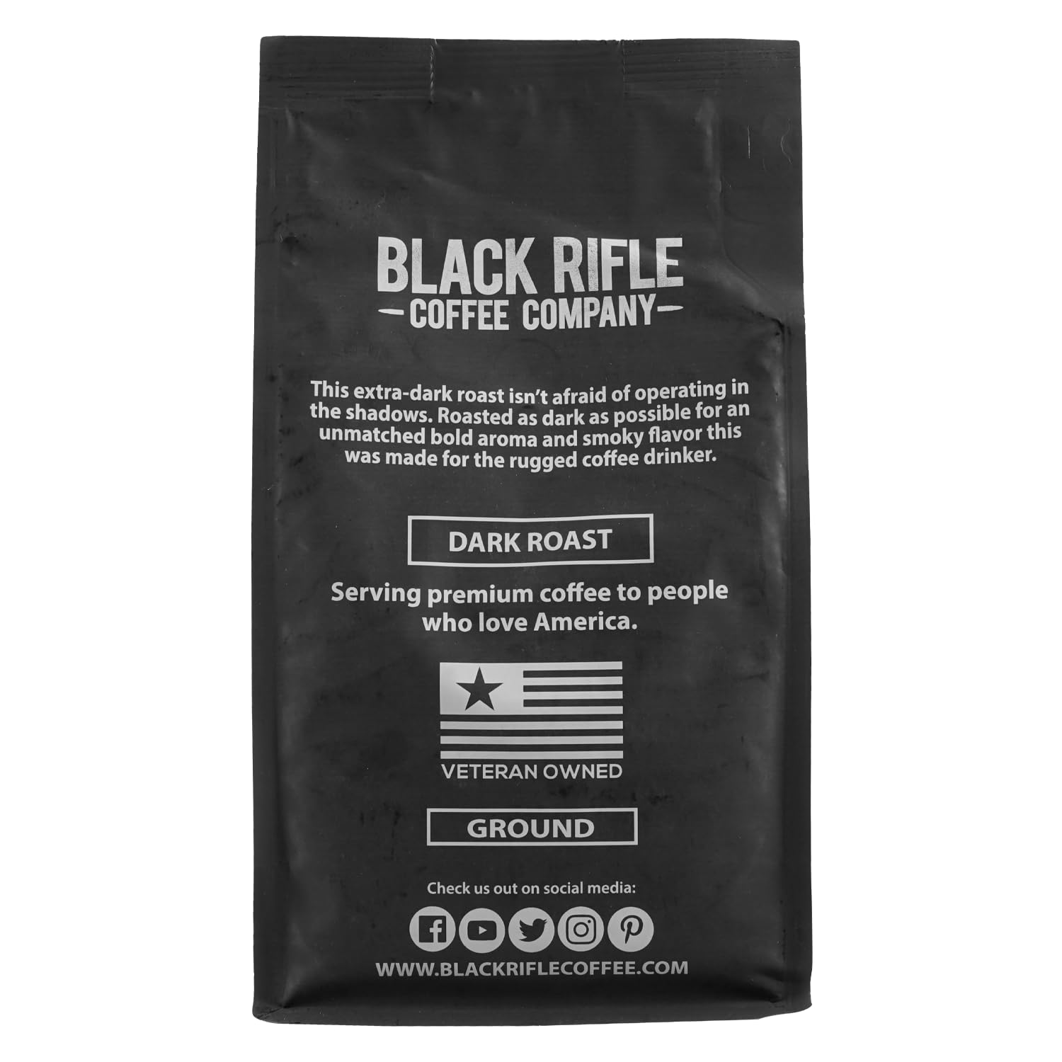 Black Rifle Coffee Company Murdered Out, Extra Dark Roast Ground Coffee, 12 OZ Bag