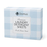 D Domus Eco-Friendly Laundry Detergent Sheets - Fresh Linen Scent, Plastic-Free, Pre-Measured, Dissolvable, Safe for All Machines, 60 Loads