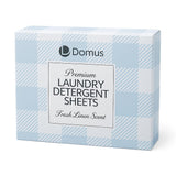 D Domus Eco-Friendly Laundry Detergent Sheets - Fresh Linen Scent, Plastic-Free, Pre-Measured, Dissolvable, Safe for All Machines, 60 Loads