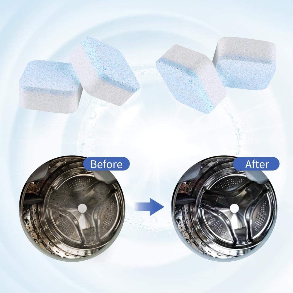 NATRUTH 30 Pack Washing Machine Cleaner Tablets, Solid Washer Deep Cleaning Tablet, Clean Inside Drum And Laundry Tub Seal