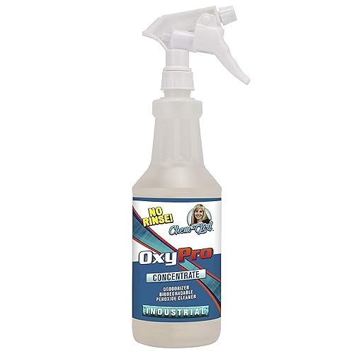 Chem-Girl OxyPro Concentrated Multi-Purpose Surface Cleaner to the Rescue - Chlorine-Free, Oxygen-Powered Stain & Odor Remover, 5 Percent Hydrogen
