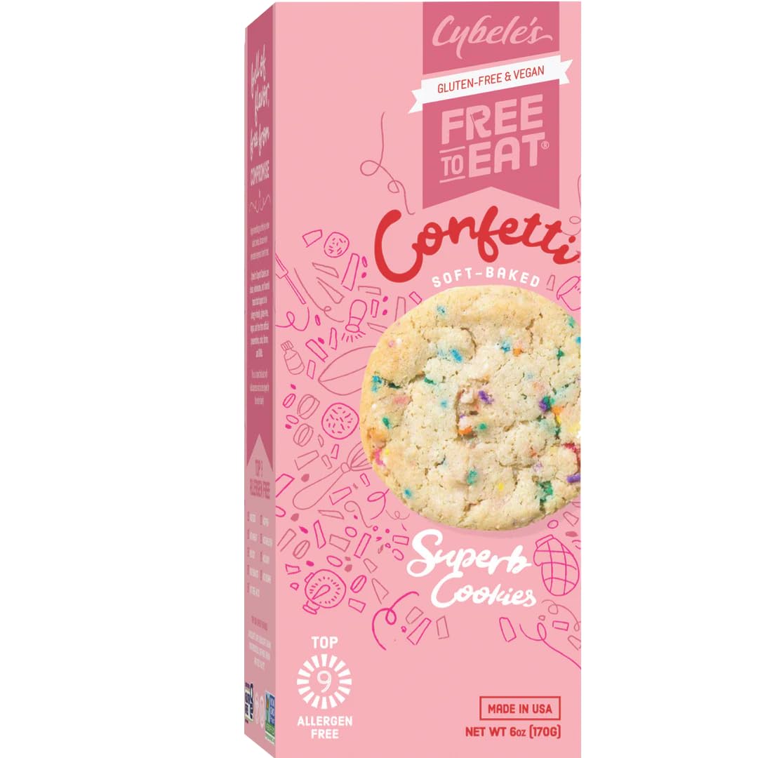 Cybele’s Free To Eat Gluten-Free & Vegan Cookies - Plant-Based, Dairy, Soy, & Nut Free - Soft-Baked School Safe Snack For Kids & Adults - 12 Cookies