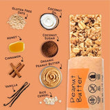 Gluten, Dairy, & Soy Free Peanut Butter Granola Bar | 12 Pack | Workout Snack | Made in Omaha, NE | The Gourmet Granola