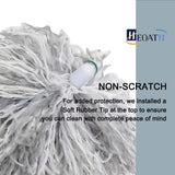 HEOATH Microfiber Feather Duster with Extendable Pole, 30-100 inches Extra Long Cobweb Duster for Cleaning, Bendable Head, Non-Scratch, Washable