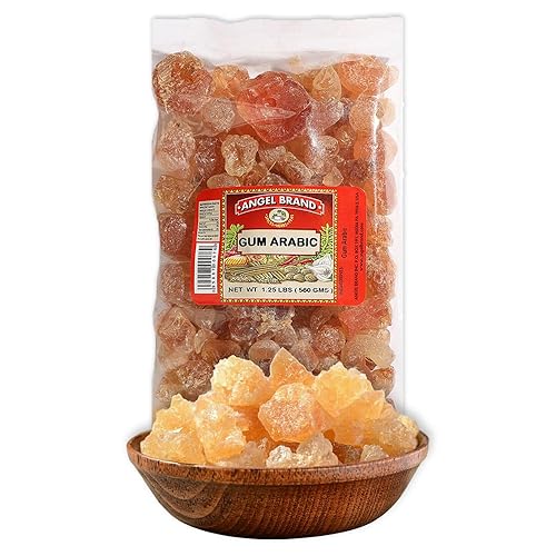 Angel Brand Gum Arabic 1.25lbs - Premium Food-Grade Acacia Gum for Baking, Arts, Crafts, and More - Versatile, Edible, and Water-Soluble Powder