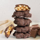 Chocolate Caramel Almond Clusters Gift Box - by It's Delish | 12 OZ Premium Dark Chocolate Covered Nuts with Carmel Cluster | Christmas Gifts Box