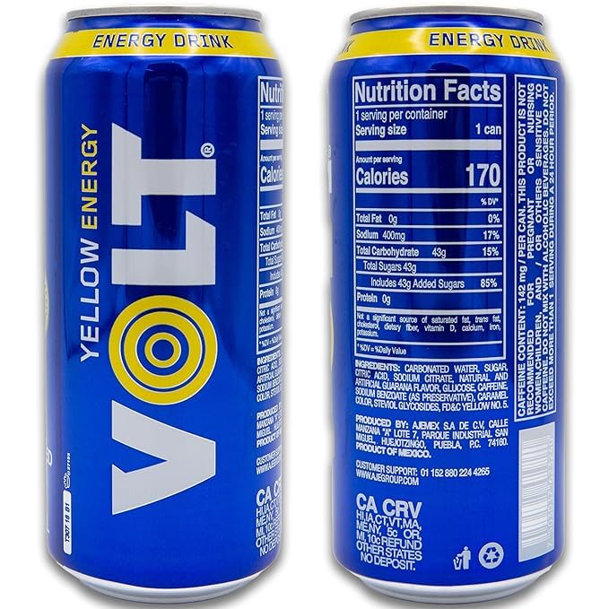 VOLT Energy Drink (16 fl. oz. Case, Guarana)