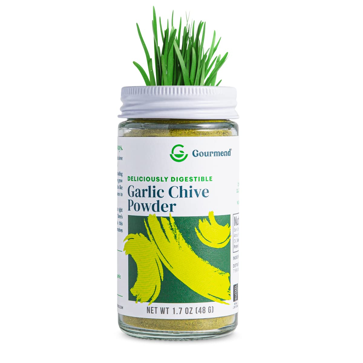 Gourmend Foods Organic Garlic Chive Powder - Certified Low FODMAP, Filler Free, Gluten Free, 100% Natural, No Corn Starch, Maltodextrin, "Flavors" or