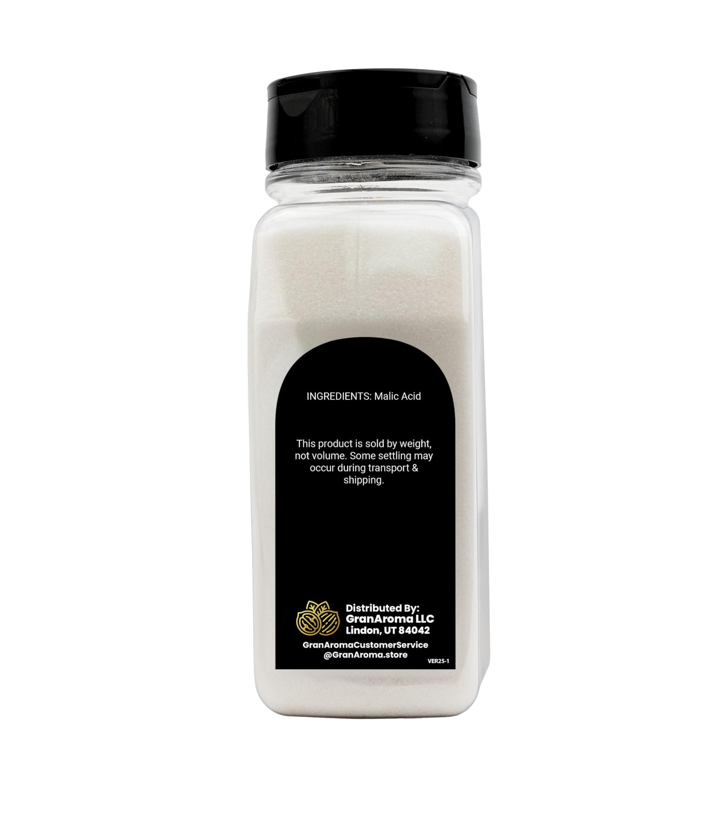 GranAroma Malic Acid, Tart Flavor, Ideal for Baking & Beverages (14 Ounce)