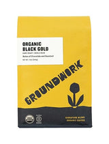GROUNDWORK Black Gold Whole Bean Coffee Dark Roast Blend - USDA Organic Signature Blend Coffee Beans - 12oz Bag (Pack of 1)