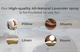 Aromasong All Natural Lavender Spray for sleep - Room & Linen Spray for Pillows and Sheets - Lavender Bed Spray Home Air Freshener & Deodorizer