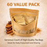 Canela Té (Cinnamon Tea) - 60 Tea Bags - 100% Natural, Vegan, Herbal - Gluten-Free, Non-GMO - by Bexpertsusa