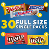 MARS CHOCOLATE SNICKERS, TWIX, MILKY WAY & 3 MUSKETEERS, Bulk Milk Chocolate Full Size Candy Bars, Halloween Chocolate Candy Variety Pack, 53.68 oz