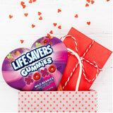 LIFE SAVERS Gummies Wild Berries Message Hearts & Rings, Valentines Day Candy, 8 oz Heart Box, Gummy Candy
