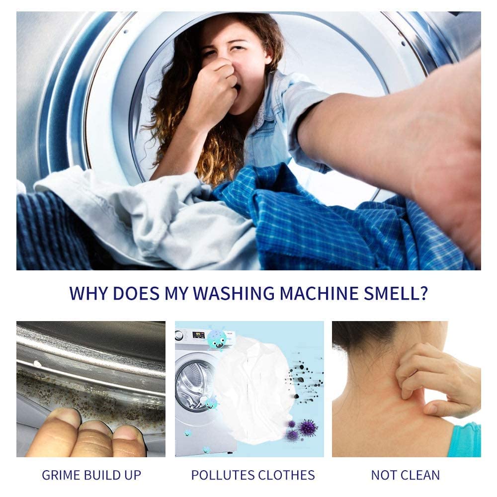 NATRUTH 30 Pack Washing Machine Cleaner Tablets, Solid Washer Deep Cleaning Tablet, Clean Inside Drum And Laundry Tub Seal