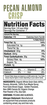 Upfront Granola Foods Pecan Almond Crisp, 12 Count