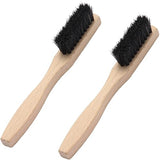 Cooptop 2-Piece Laundry Stain Brush, Laundry Brush for Scrubbing Out Tough Stains on Cloths and Fabrics, Natural Bristles Stain Remover Brush for Safe