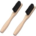 Cooptop 2-Piece Laundry Stain Brush, Laundry Brush for Scrubbing Out Tough Stains on Cloths and Fabrics, Natural Bristles Stain Remover Brush for Safe