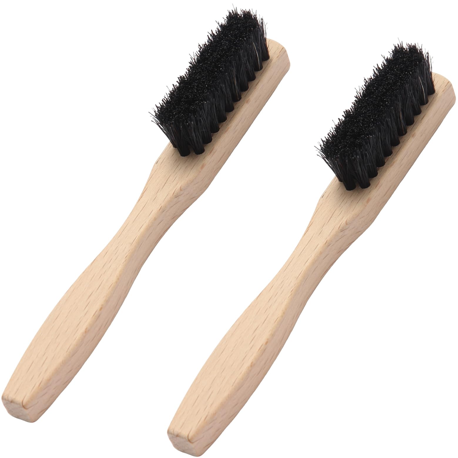 Cooptop 2-Piece Laundry Stain Brush, Laundry Brush for Scrubbing Out Tough Stains on Cloths and Fabrics, Natural Bristles Stain Remover Brush for Safe