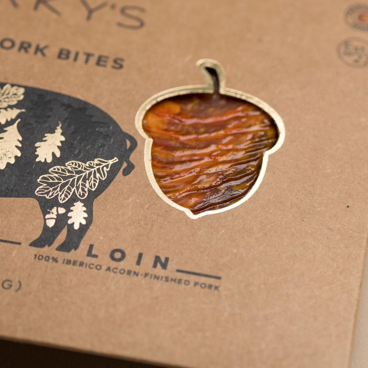 MARKY'S Iberico Pork Bites from Spain - 100% Acorn Fed Iberico Jamon & Loin - 2 oz / 56 g