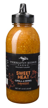 Terrapin Ridge Farms Sweet Heat Grill and Wing Squeeze - Tangy Mustard Citrus Sauce for BBQ, Pork, Poultry, and Wings - 16 Ounce - 1 Count