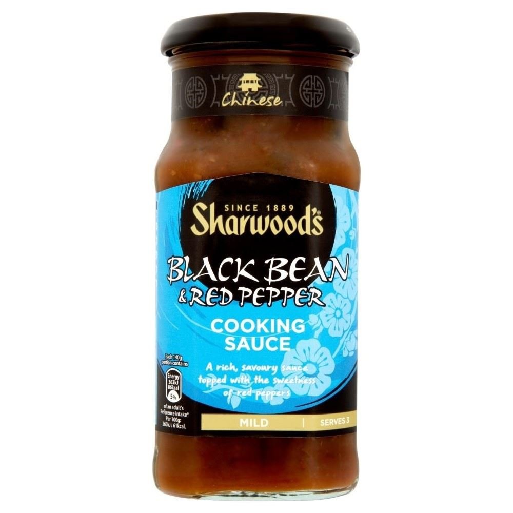 Sharwood's Cooking Sauce - Black Bean & Red Pepper (425g) - Pack of 2