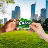 Extra Gum Spearmint Sugarfree Gum Bulk, Individually Wrapped, Perfect for Long Lasting Fresh Breath at School, Work & Travel 15 Count, Pack of 10