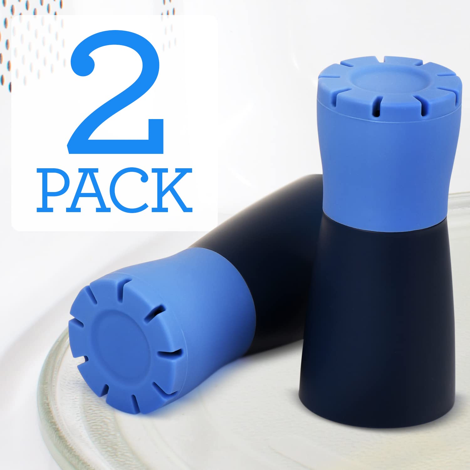 IMPRESA 2 Pack Blue Microwave Steam Cleaner for Quick and Effortless Cleaning - Microwave Cleaning Device with Vinegar and Water for Grime and Odor