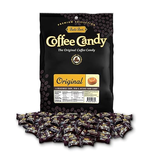 Bali's Best Coffee Candy, 2.2 Pound Bag, Individually Wrapped Hard Candy, Made with Real Sumatran Coffee, Halal