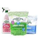 Charlie’s Soap Baby Variety Pack Pre Spray 32 Oz, Laundry Powder (100 Load), & Baby Oxi Bleach Bundle (Pack of 3)
