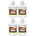 4 Pack 1 Gallon Jug Liquid Drain Opener Cleaner Ready To Use, Unscented, NSF Rated, Clear Perfect For Clogged A/C Condensate Lines, Kitchen, Bathtub
