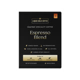 Liquid Gold Espresso Gourmet Coffee, Whole Beans, Costa Rica, Brazil and Ethiopia Blend, 12oz Box (340g), 100% Arabica, Fair Trade, Small-Batch