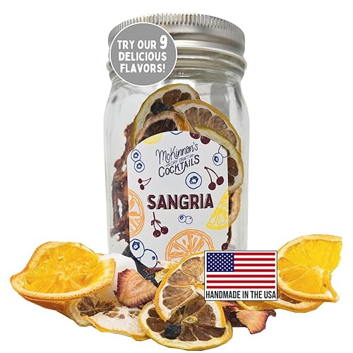 McKinnon’s Dry Craft Cocktails Dehydrated Fruits and Herbs, DIY Mixology, Infusion Kit, Mason Jar Serves 8 - 16 Drinks (Sangria, 1 Jar)