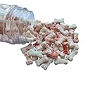 1 Bottle Bloody Red Dog Bones Candy Cake Cupcake Toppers Cookie Decorations Edible Dessert Sprinkles for Halloween Christmas Cake Cupcakes Decoration