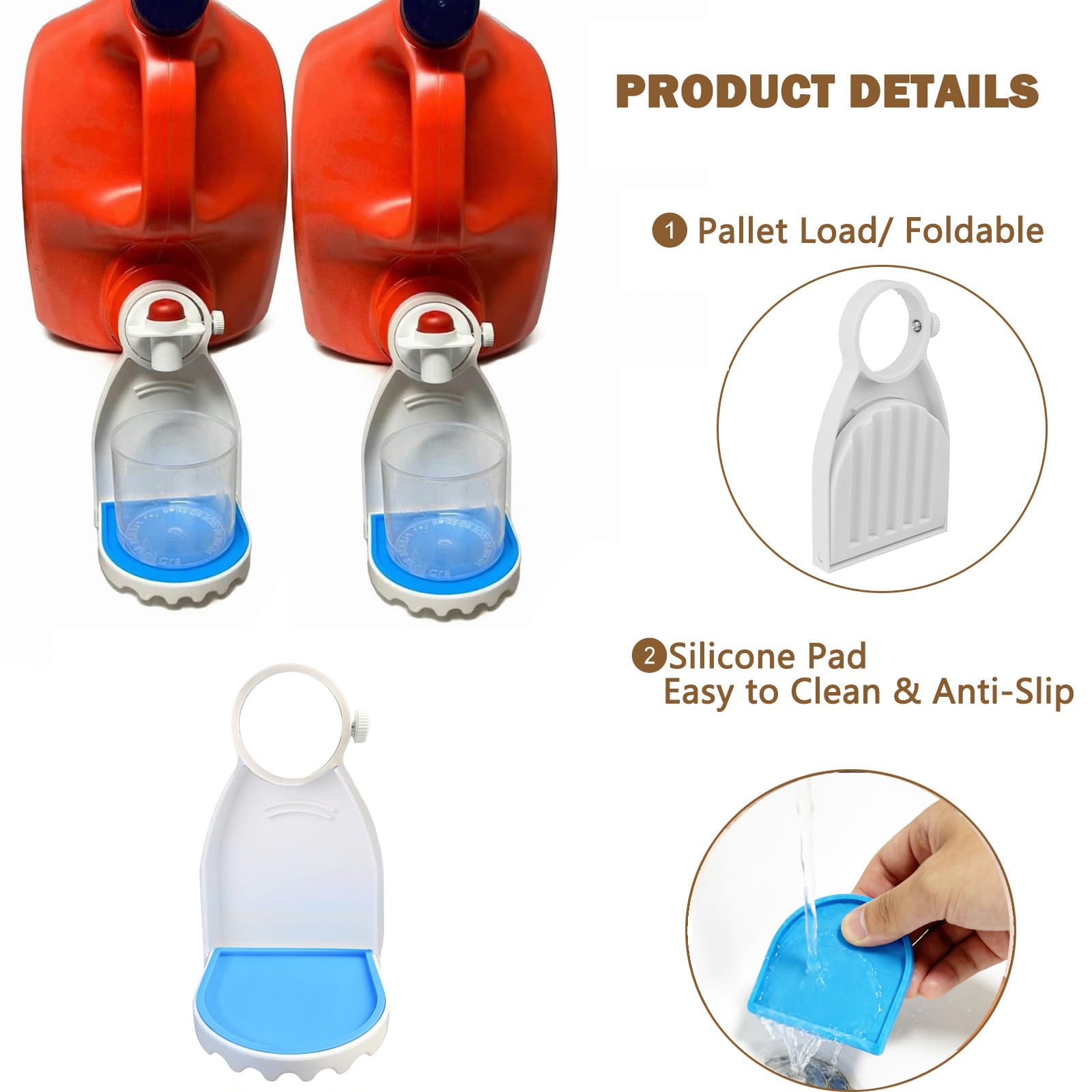 KLIVYA Laundry Detergent Cup Holder, 2 Pack, No More Mess or Leaks, Easy to Install, Suitable for Most Sizes Bottles, Unscented