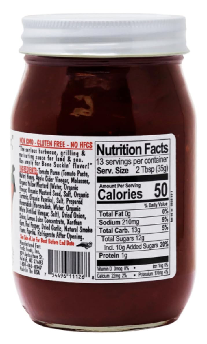 Bone Suckin, Sauce Barbeque Thicker Hot, 16 Ounce