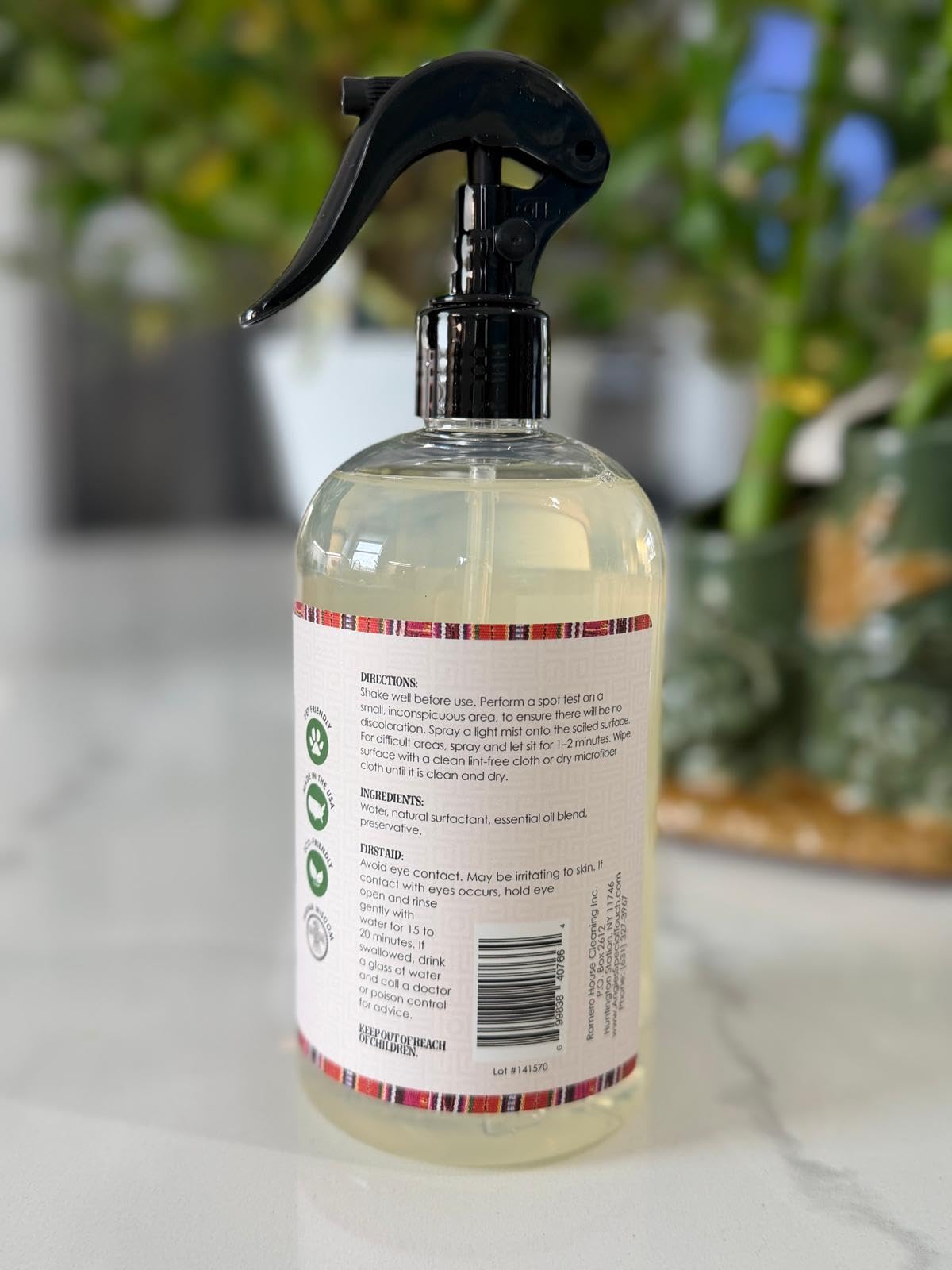 Angie's Natural Multi-Surface Cleaner, 100% Natural Formula, No Harsh Chemicals, Phosphate-Free, Sulfate-Free, Spray Bottle