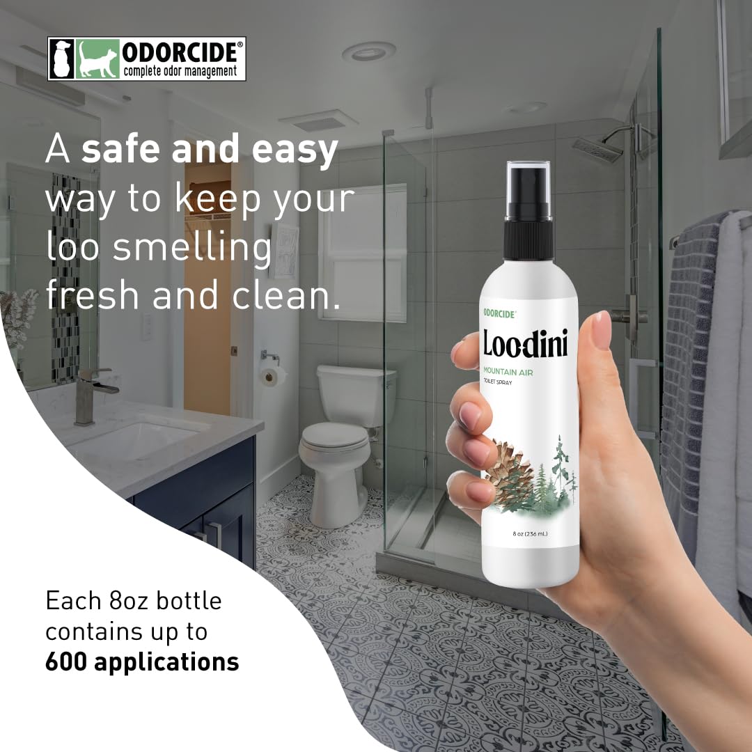 Odorcide Loo-Dini Mountain Air 8oz Toilet & Bathroom Spray - Odor Eliminator