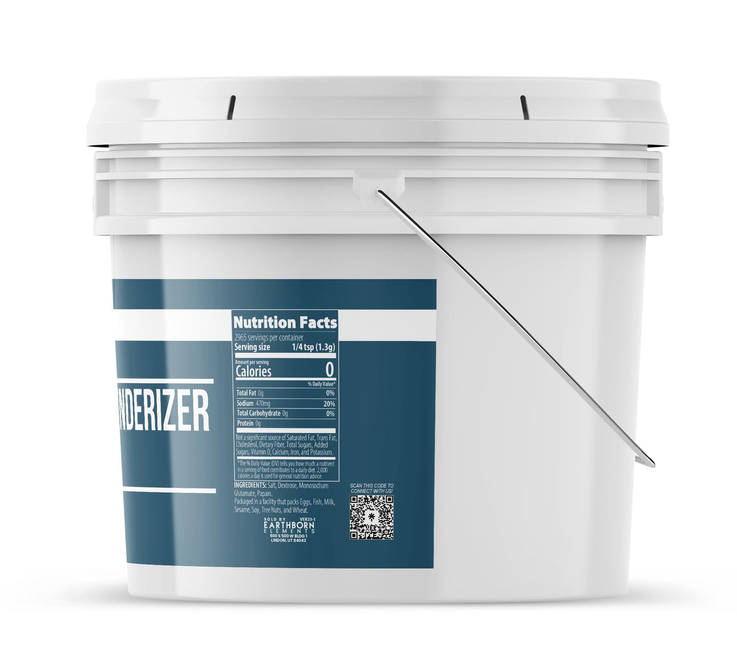 Earthborn Elements Meat Tenderizer Powder 1 Gallon Bucket, Bulk Size, Unseasoned Blend
