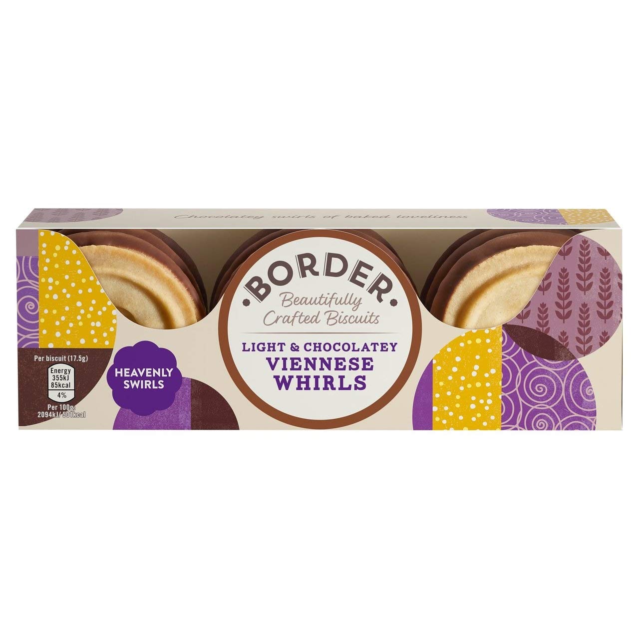 Border Biscuits Milk Chocolate Viennese 150 G (Pack of 6)