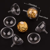 30 Pieces Clear Chocolate Box Holder DIY Bouquets Supplies Plastic Fill Ball Candy Bouquet Wrappers Truffle Chocolate Packaging Case, Anniversary