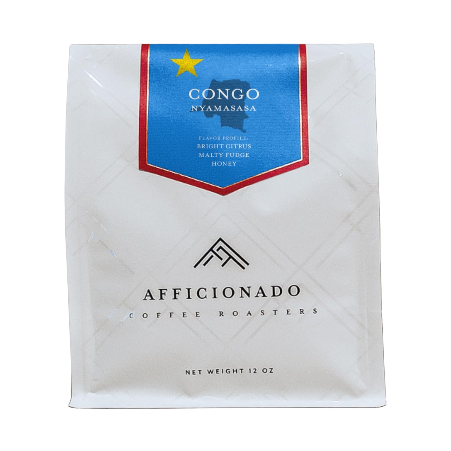 Afficionado Coffee Roasters | Medium Roast Arabica Coffee | 12 Ounce Bag (Congo Nyamasasa, Whole Bean)