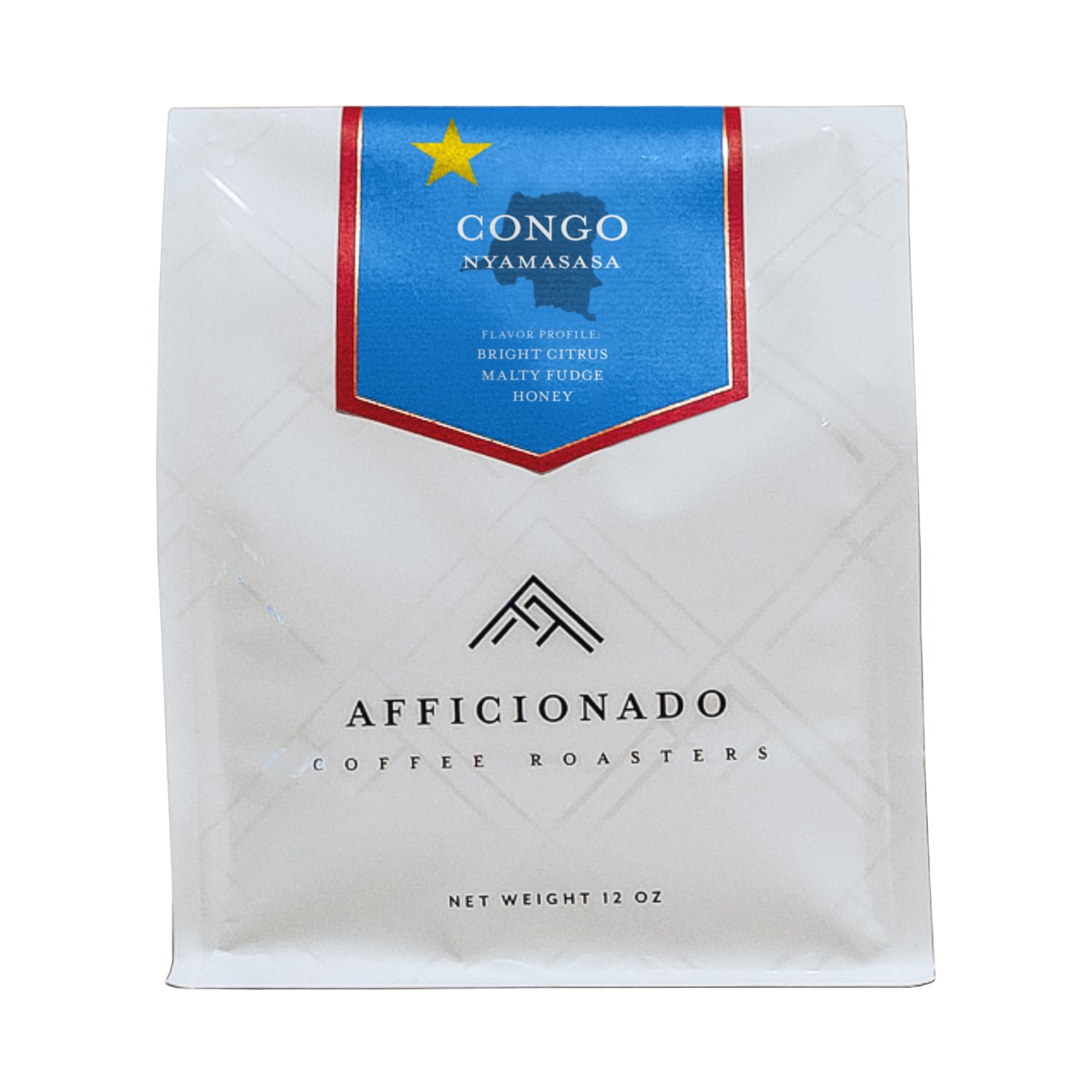 Afficionado Coffee Roasters | Medium Roast Arabica Coffee | 12 Ounce Bag (Congo Nyamasasa, Whole Bean)