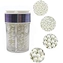 4 in 1 Edible White Pearl Sugar Sprinkles 6 oz, 4 sizes Candy Pearls Ideal for Baking, Cake and Cupcake Toppers, Cookie Decoration, Ice Cream Topping
