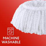 Mop and Bucket with Wringer Set Forart 360° Microfiber Spin Mop with Bucket and Three Mop Heads Self Wringing Spinning Mop Telescoping Handle Floor