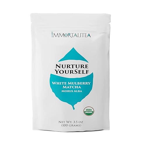 White Mulberry Matcha - USDA Organic Morus Alba Leaves Powder - Caffeine-Free Herabal Tea - 3.5 Ounce